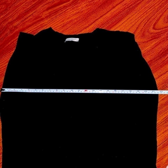 ASOS pull&bear black muscle drop volume shoulder tee t-shirt women L - Picture 4 of 8